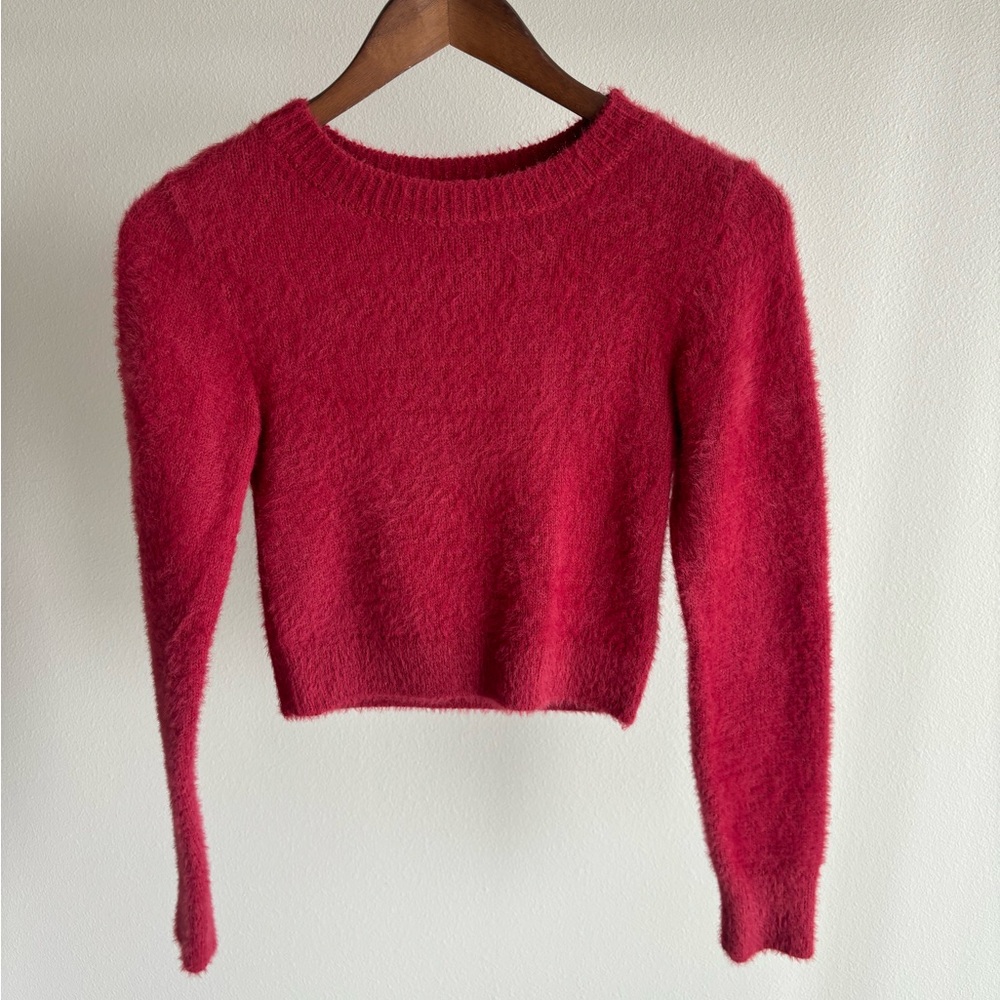 Urban Outfitters Red Crew Neck Sweater with Long Sleeves